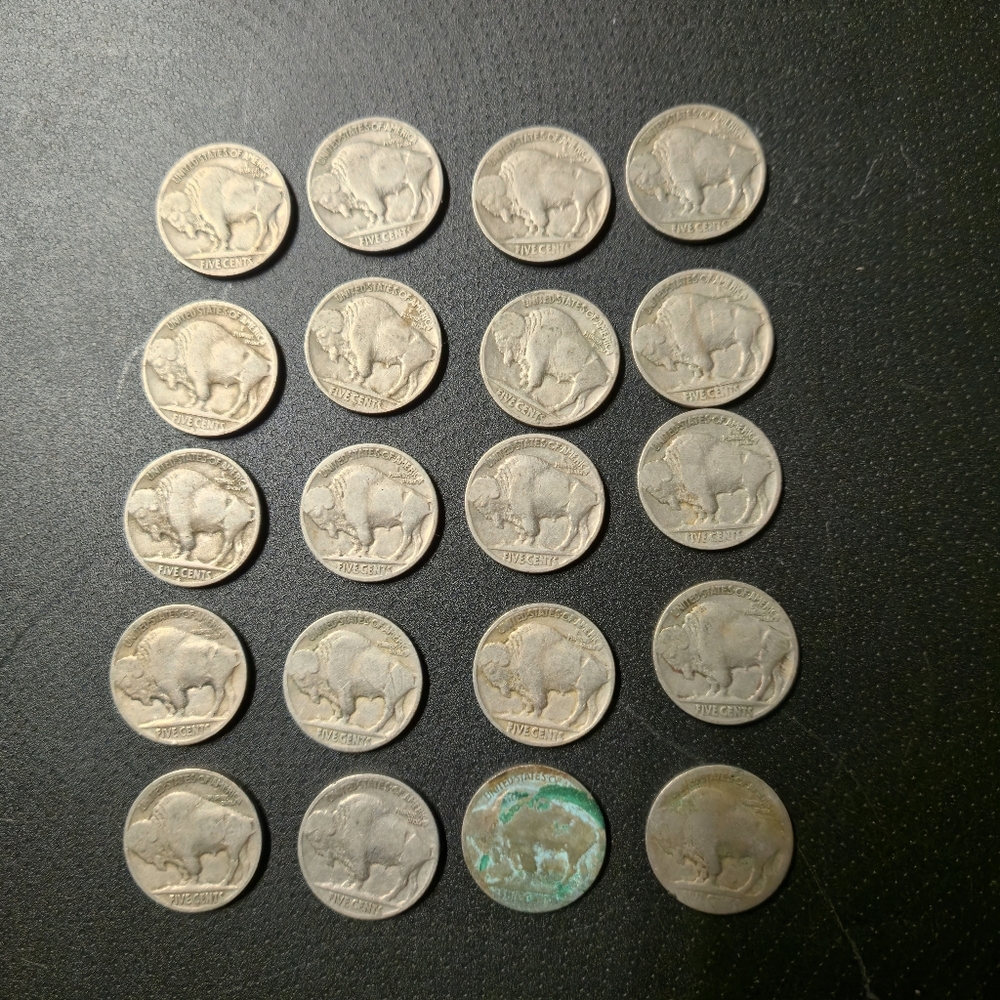 🦬 20 Vintage Buffalo Nickels - Picture 6 of 6